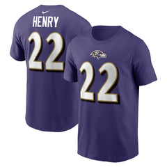 Derrick Henry Baltimore Ravens Player Name & Number T-Shirt Purple | Nike for Sale