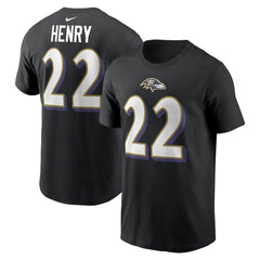 Derrick Henry Baltimore Ravens Player Name & Number T-Shirt Black | Nike for Sale