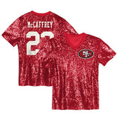 Christian McCaffrey San Francisco 49ers Women's Player Name & Number V-Neck Fashion Jersey Scarlet | NFL