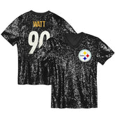 T.J. Watt Pittsburgh Steelers Women's Player Name & Number V-Neck Fashion Jersey Black | NFL