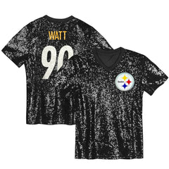 T.J. Watt Pittsburgh Steelers Women's Player Name & Number V-Neck Fashion Jersey Black | NFL