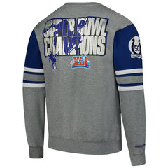 Indianapolis Colts All Over 4.0 Vintage Logo Pullover Sweatshirt Heather Gray | Mitchell & Ness