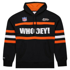 Cincinnati Bengals Vintage Logo Head Coach Fleece Pullover Hoodie Black | NFL