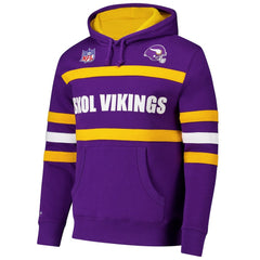 Minnesota Vikings Vintage Logo Head Coach Fleece Pullover Hoodie Purple | NFL