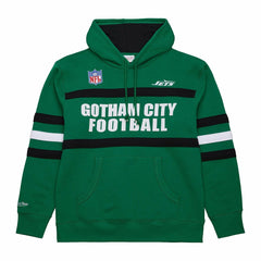New York Jets Vintage Logo Head Coach Fleece Pullover Hoodie Kelly Green | NFL