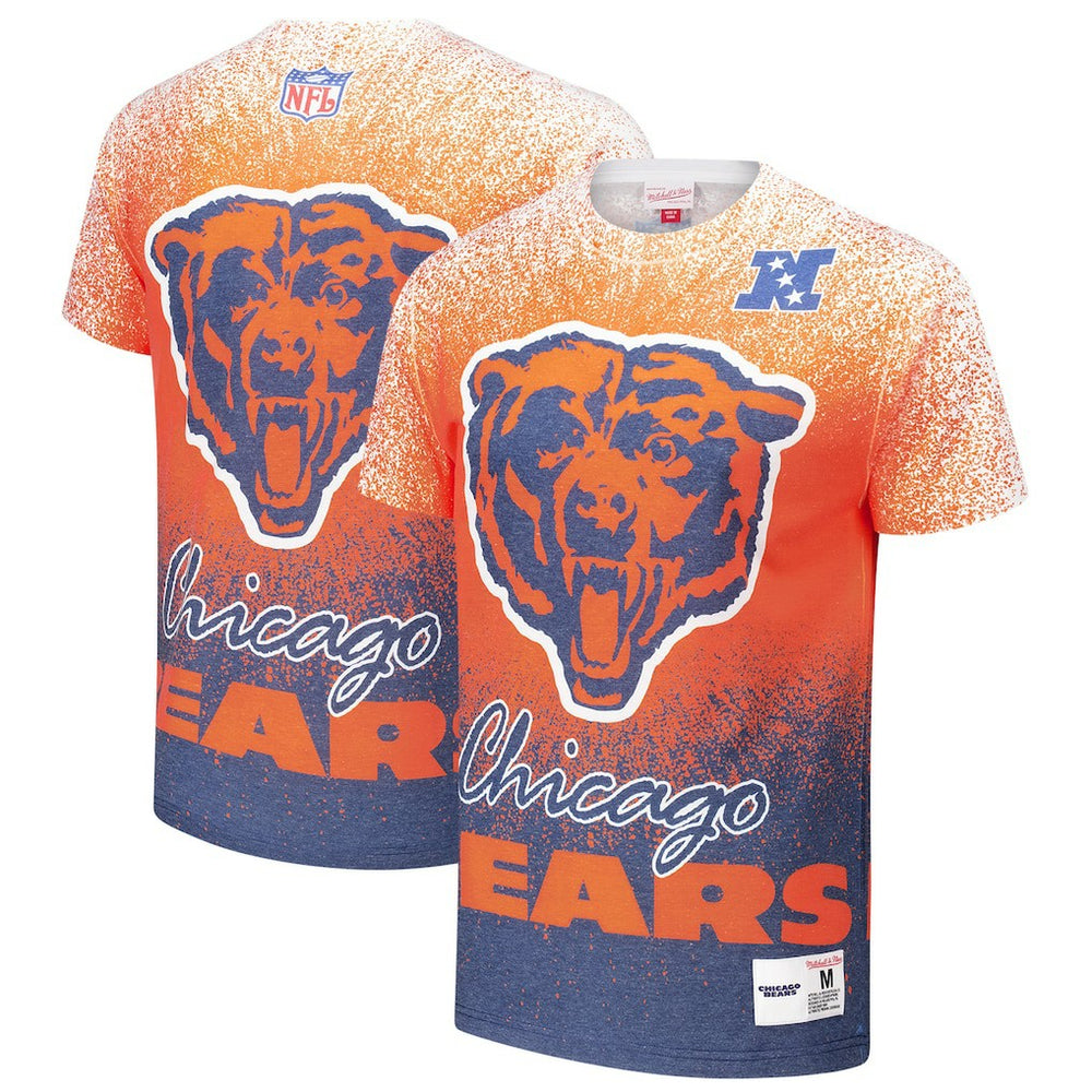 Chicago Bears Team Burst Vintage Logo T-Shirt White | Mitchell & Ness