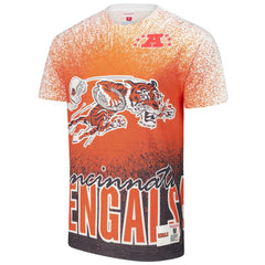 Cincinnati Bengals Team Burst Vintage Logo T-Shirt White | Mitchell & Ness