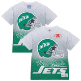 New York Jets Team Burst Vintage Logo T-Shirt White | Mitchell & Ness