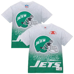 New York Jets Team Burst Vintage Logo T-Shirt White | Mitchell & Ness