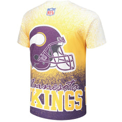Minnesota Vikings Team Burst Vintage Logo T-Shirt White | Mitchell & Ness