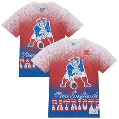 New England Patriots Team Burst Vintage Logo T-Shirt White | Mitchell & Ness