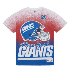 New York Giants Team Burst Vintage Logo T-Shirt White | Mitchell & Ness