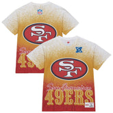 San Francisco 49ers Team Burst Vintage Logo T-Shirt White | Mitchell & Ness