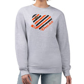 Anaheim Ducks G-III 4Her by Carl Banks Women's Heart Graphic Pullover Sweatshirt - Heather Gray - NHL