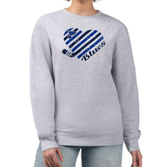 St. Louis Blues G-III 4Her by Carl Banks Women's Heart Graphic Pullover Sweatshirt - Heather Gray - NHL