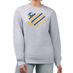 Buffalo Sabres G-III 4Her by Carl Banks Women's Heart Graphic Pullover Sweatshirt - Heather Gray - NHL
