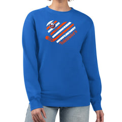 New York Islanders G-III 4Her by Carl Banks Women's Heart Graphic Pullover Sweatshirt - Royal - NHL