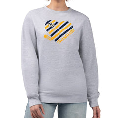 Nashville Predators G-III 4Her by Carl Banks Women's Heart Graphic Pullover Sweatshirt - Heather Gray - NHL
