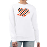 Anaheim Ducks G-III 4Her by Carl Banks Women's Heart Graphic Pullover Sweatshirt - White - NHL