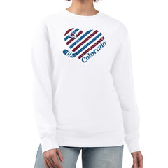 Colorado Avalanche G-III 4Her by Carl Banks Women's Heart Graphic Pullover Sweatshirt - White - NHL