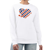 Edmonton Oilers G-III 4Her by Carl Banks Women's Heart Graphic Pullover Sweatshirt - White - NHL