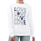 Toronto Maple Leafs G-III 4Her by Carl Banks Women's Lots Of Love Team Logo Graphic Pullover Sweatshirt - White - NHL