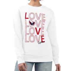 Washington Capitals G-III 4Her by Carl Banks Women's Lots Of Love Team Logo Graphic Pullover Sweatshirt - White - NHL
