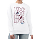 Colorado Avalanche G-III 4Her by Carl Banks Women's Lots Of Love Team Logo Graphic Pullover Sweatshirt - White - NHL