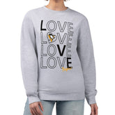 Pittsburgh Penguins G-III 4Her by Carl Banks Women's Lots Of Love Team Logo Graphic Pullover Sweatshirt - Heather Gray - NHL