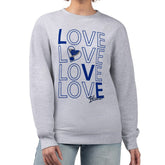 St. Louis Blues G-III 4Her by Carl Banks Women's Lots Of Love Team Logo Graphic Pullover Sweatshirt - Heather Gray - NHL