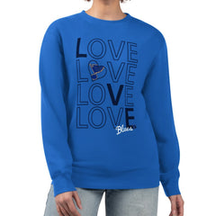 St. Louis Blues G-III 4Her by Carl Banks Women's Lots Of Love Team Logo Graphic Pullover Sweatshirt - Blue - NHL