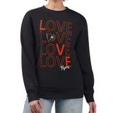 Philadelphia Flyers G-III 4Her by Carl Banks Women's Lots Of Love Team Logo Graphic Pullover Sweatshirt - Black - NHL