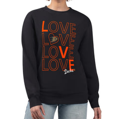 Anaheim Ducks G-III 4Her by Carl Banks Women's Lots Of Love Team Logo Graphic Pullover Sweatshirt - Black - NHL