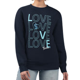 Seattle Kraken G-III 4Her by Carl Banks Women's Lots Of Love Team Logo Graphic Pullover Sweatshirt - Deep Sea Blue - NHL
