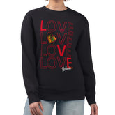 Chicago Blackhawks G-III 4Her by Carl Banks Women's Lots Of Love Team Logo Graphic Pullover Sweatshirt - Black - NHL
