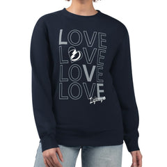 Tampa Bay Lightning G-III 4Her by Carl Banks Women's Lots Of Love Team Logo Graphic Pullover Sweatshirt - Navy - NHL
