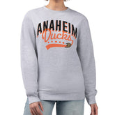 Anaheim Ducks G-III 4Her by Carl Banks Women's Filigree Team Graphic Fleece Pullover Sweatshirt - Heather Gray - NHL