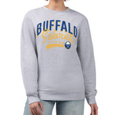 Buffalo Sabres G-III 4Her by Carl Banks Women's Filigree Team Graphic Fleece Pullover Sweatshirt - Heather Gray - NHL