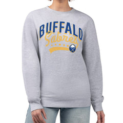 Buffalo Sabres G-III 4Her by Carl Banks Women's Filigree Team Graphic Fleece Pullover Sweatshirt - Heather Gray - NHL