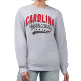 Carolina Hurricanes G-III 4Her by Carl Banks Women's Filigree Team Graphic Fleece Pullover Sweatshirt - Heather Gray - NHL
