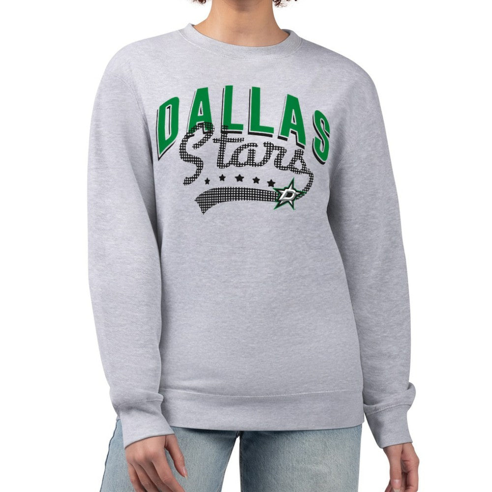 Dallas Stars G-III 4Her by Carl Banks Women's Filigree Team Graphic Fleece Pullover Sweatshirt - Heather Gray - NHL