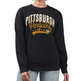 Pittsburgh Penguins G-III 4Her by Carl Banks Women's Filigree Team Graphic Fleece Pullover Sweatshirt - Black - NHL