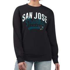 San Jose Sharks G-III 4Her by Carl Banks Women's Filigree Team Graphic Fleece Pullover Sweatshirt - Black - NHL