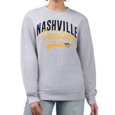 Nashville Predators G-III 4Her by Carl Banks Women's Filigree Team Graphic Fleece Pullover Sweatshirt - Heather Gray - NHL