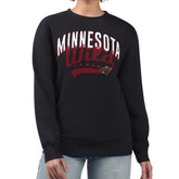 Minnesota Wild G-III 4Her by Carl Banks Women's Filigree Team Graphic Fleece Pullover Sweatshirt - Black - NHL