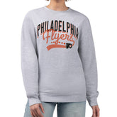 Philadelphia Flyers G-III 4Her by Carl Banks Women's Filigree Team Graphic Fleece Pullover Sweatshirt - Heather Gray - NHL