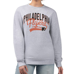 Philadelphia Flyers G-III 4Her by Carl Banks Women's Filigree Team Graphic Fleece Pullover Sweatshirt - Heather Gray - NHL