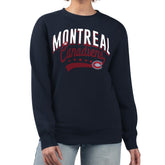 Montreal Canadiens G-III 4Her by Carl Banks Women's Filigree Team Graphic Fleece Pullover Sweatshirt - Navy - NHL