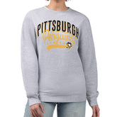 Pittsburgh Penguins G-III 4Her by Carl Banks Women's Filigree Team Graphic Fleece Pullover Sweatshirt - Heather Gray - NHL