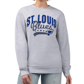 St. Louis Blues G-III 4Her by Carl Banks Women's Filigree Team Graphic Fleece Pullover Sweatshirt - Heather Gray - NHL